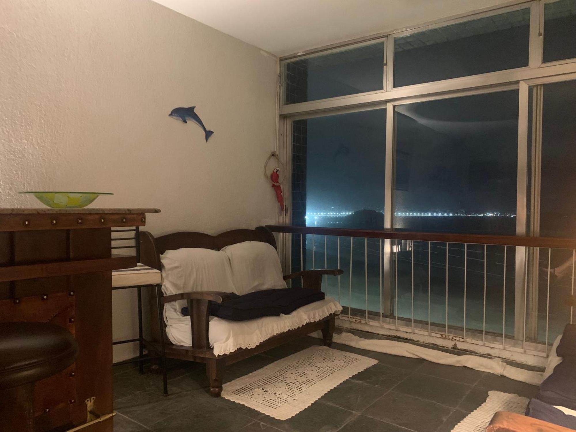 Appartement Apto Antigo Frente Mar Para Alugar à São Vicente Extérieur photo